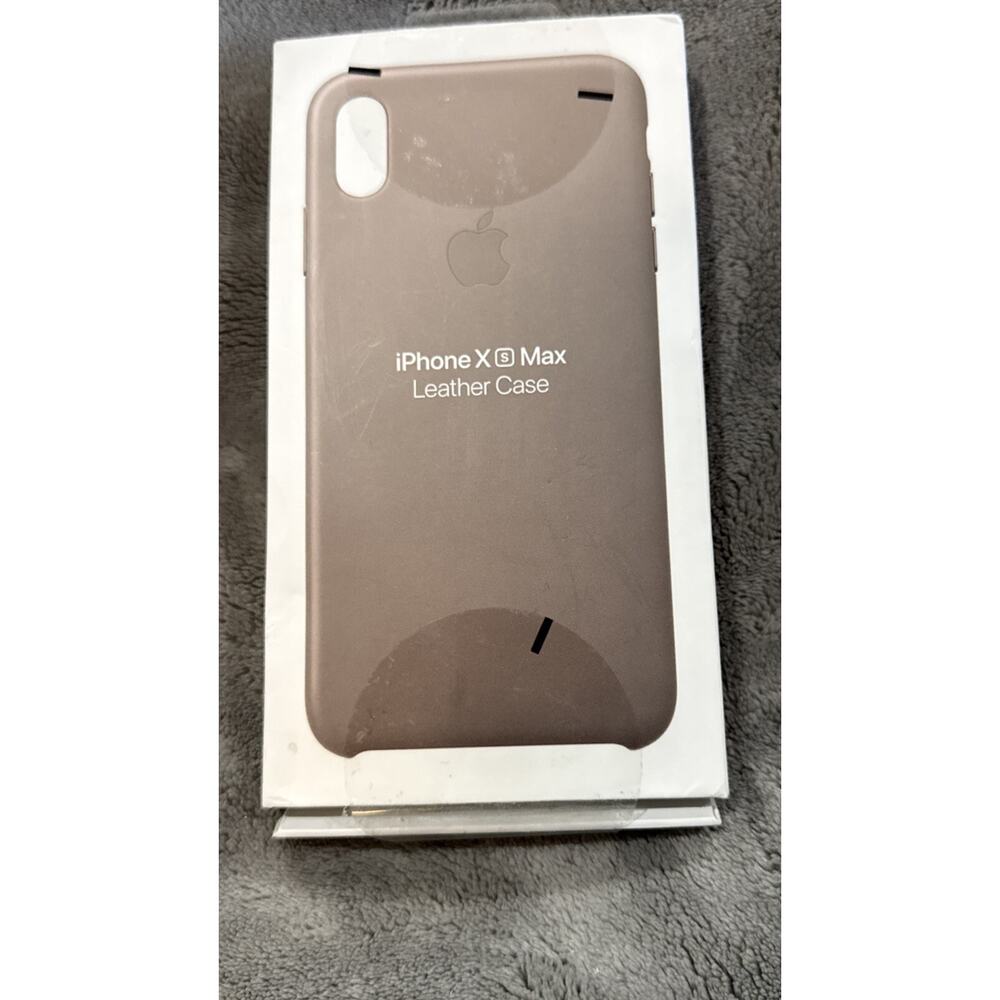 Apple‎ iPhone X Max Leather Case Taupe in color